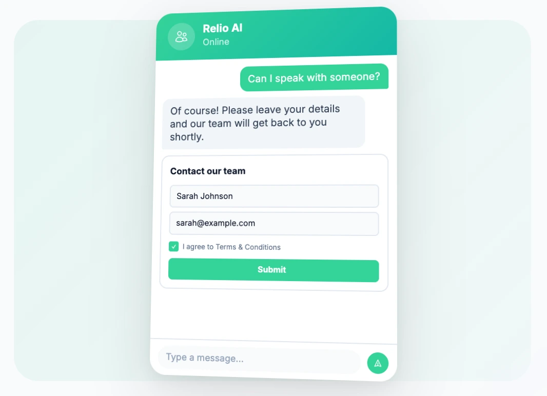 Lead Capture & Human Handoff
